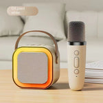 Wireless Bluetooth Microphone Speaker with Karaoke Function, Portable All-in-One Home KTV Set